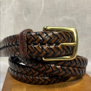 Fossil woven leather belt